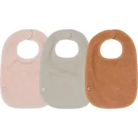 Jollein - Slab Badstof (Pale Pink/Nougat/Caramel) - Katoen - Slabbetjes Baby - 3 Stuks - 37 cm