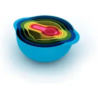 Joseph Joseph Keukenkom (set) NEST DUO, 8-delig, met maatlepels, stapelbaar, kleurrijk, Joseph Joseph