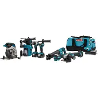 Makita DLX7020TX1 18 V Combiset voor (slag)schroeven, (klop)boren, slijpen en zagen en met multitool (gereedschapset)