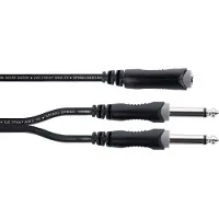 Cordial EY 0,3 GPP XLR Y-adapter [1x Jackplug female 6,3 mm (mono) - 2x Jackplug male 6,3 mm (mono)]