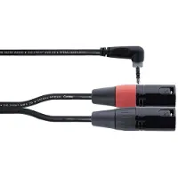 Cordial EY 3 WRMM XLR Y-adapter [1x Jackplug male 3,5 mm - 2x XLR-stekker 3-polig] 3 m Zwart