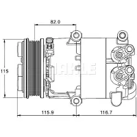MAHLE ORIGINAL ACP 1332 000P Aircopomp