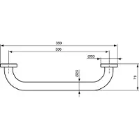Ideal standard Iom wandbeugel 30cm chroom