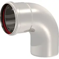 Burgerhout Mugro bocht ?80mm 90? RVS enkelwandig glad