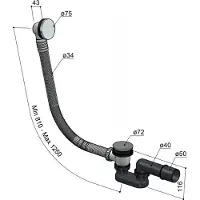 Hotbath Archie AR132 Badafvoer RVS 316 - RVS - Baden, Badafvoeren & Vulsystemen - 8719874204460