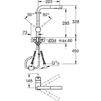 GROHE Minta - Keukenkraan met uittrekbare handdouche, Hard Graphite 30274A00