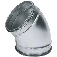 Spiraliet Spiralo gladde bocht 45 graden 160mm rubber