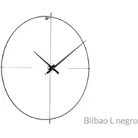 Nomon Bilbao Wandklok Bilbao L | Black fiberglass, black lacquered walnut hands