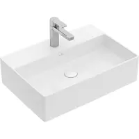 Villeroy & Boch Memento 2.0 opzetwastafel 1 kraangat 60x42cm ceramic+ met overloop wit