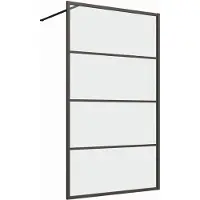 Guido Gusto 80x200 inloopdouche serie Rafaella mat zwart
