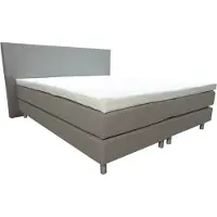 Slaaploods.nl Anda - Boxspring inclusief matras - 120x220 cm - stof - Grijs