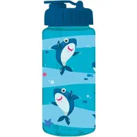 Arditex drinkbidon 400 ml haai 16 cm blauw