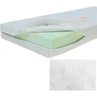 Slaaploods.nl Matrashoes Met Rits - Deluxe - Anti Allergie - 90x210 cm - Hoogte 22 cm