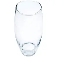 Pasabahce bloemenvaas Ovaal model - transparant - glas - H26 x D11 cm - Vazen