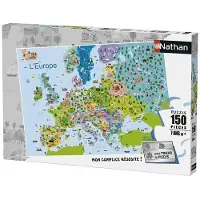 Nathan Puzzle 150 pièces Carte d'Europe