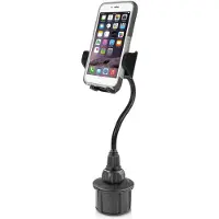 Macally MCUP2XL verstelbare telefoonhouder voor in de autobekerhouder - Met 20 cm lange flexibele hals
