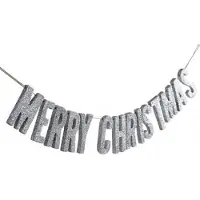 Amscan Houten Glitter Slinger Merry Christmas (70cm)