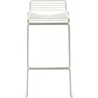 HAY Barstoel Hee Bar Stool Sled Base H65 Standard Glider White Powder Coated Steel