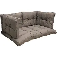 Madison - Loungekussen - Tuinkussen - Zitkussen - Rugkussen - 5-delig - 120 x 80cm - Florance Taupe