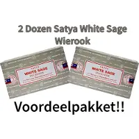 Satya Wierook Stokjes - White Sage - Witte Salie Wierookstokjes - 15 Gram x 24 stuck - 2 DOZEN 24 stuck