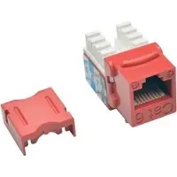 Eaton Tripp-Lite N238-001-RD Cat6/Cat5e 110 Style Punch Down Keystone Jack - Red, TAA TrippLite