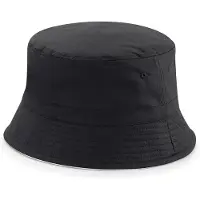 Beechfield Senvi Reversible Bucket Hoed - Maat S/M - Zwart Grijs
