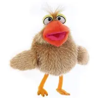 Living puppets Petronella Piepspatz handpop | pop in de kleur geel voor kinderen vanaf 36 maanden | grootte 25 cm