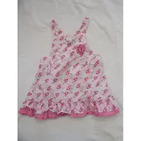 Noukie'S , meisje, jurk, overgooier , rose , bloem , 2 jaar 92