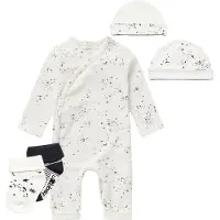 Noppies SET(4delig) Playsuit Noorvik Snow met Sokjes en Muts - 62
