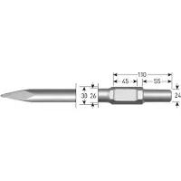 Rotec 6-kant Puntbeitel 400mm 6-kant ø30,0 / ø24x55mm - 2155205