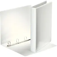 Esselte personaliseerbare ringmap, rug van 4,4 cm, 4 D-ringen 25 mm, wit - 3 stuks