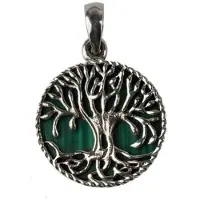 EtNox Hanger - Tree of Life - 925 silver Malachit