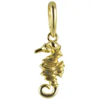 New Bling 9NBSAM-G190681 Gouden Hangertje - Zeepaardje - 11,4 x 5,1 mm - 14 Karaat - Bedel - Goud