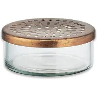 Nkuku Vaas Glas - Ramla Vase with Lid - 7 x 17,5cm