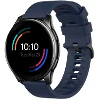 Shop4 - Bandje voor OnePlus Watch - Siliconen Donker Blauw