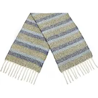 Cwi sjaal Gestreept dames 180 cm polyester/acryl blauw/bruin