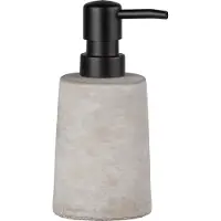 Wenko Zeepdispenser Villlena beton grijs met zwart / zeep pompje / dispenser