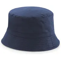Beechfield Senvi Reversible Bucket Hat - Maat L/XL - Blauw Wit