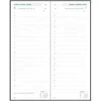 Aurora Longo Balacron dagagenda met kwartierindeling 2027 zwart (1 dag per pagina) 6-talig