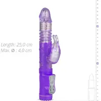 EasyToys Bunny - stotende/roterende vibrator (paars)