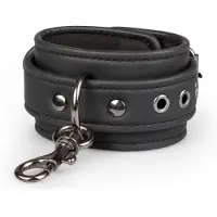 EasyToys - bondageset halsband, pols- en enkelboeien - zwart