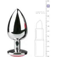 EasyToys Metalen buttplug Zilver/Roze - L