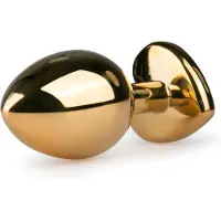 EasyToys - Buttplug met Hartje - Sex Toys voor Mannen en Vrouwen - Buttplugs - Goud/Roze