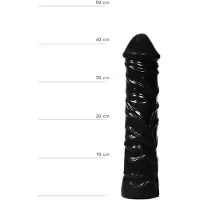 All Black Grote zwarte realistische dildo 33 cm
