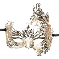 Huismerk Venetiaans Open Masker - Goudkleurig