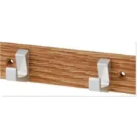 Hermeta HANDDOEKREK 2-HAAKS HOUT - ALUMINIUM (0652-36E)