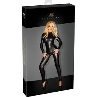 Noir - Catsuit dames - Glanzend - Lange mouw - Zwart