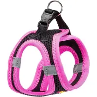 Ferplast hondentuigje Kaori polyester zwart/roze 28-32 cm