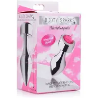 Booty Sparks Aluminum Buttplug Met Roze Kristal - Medium 1st