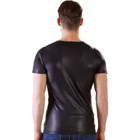 Erotic Treasure Wetlook Shirt Met Doorschijnende Inzet